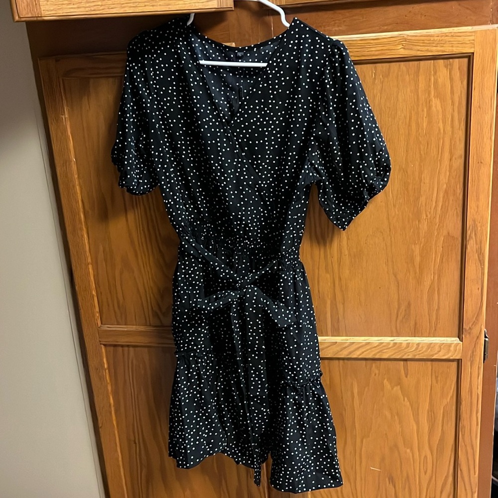 Black with white speckles dress
